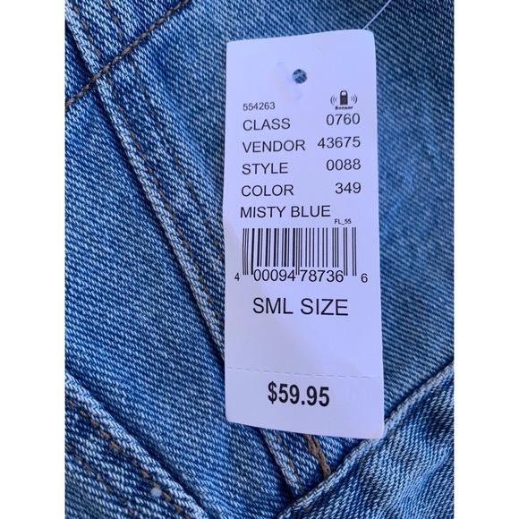 PacSun Faux Fur Sherpa Collar Cropped Denim Trucker Jacket NWT Small - Picture 6 of 6